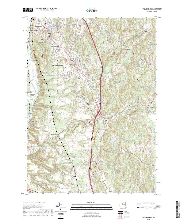 US Topo 7.5-minute map for East Greenbush NY