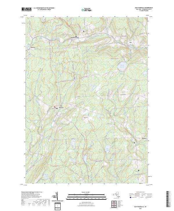 US Topo 7.5-minute map for East Pharsalia NY