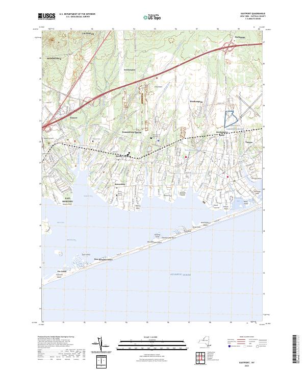 US Topo 7.5-minute map for Eastport NY