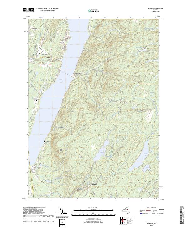 US Topo 7.5-minute map for Edinburg NY