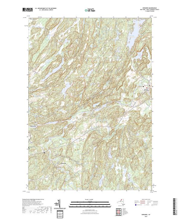 US Topo 7.5-minute map for Edwards NY