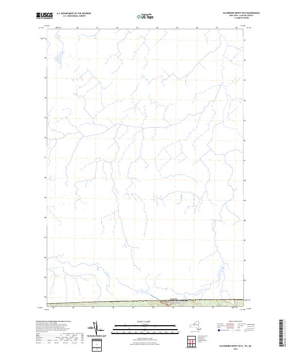 US Topo 7.5-minute map for Ellenburg Depot OE N NYQC