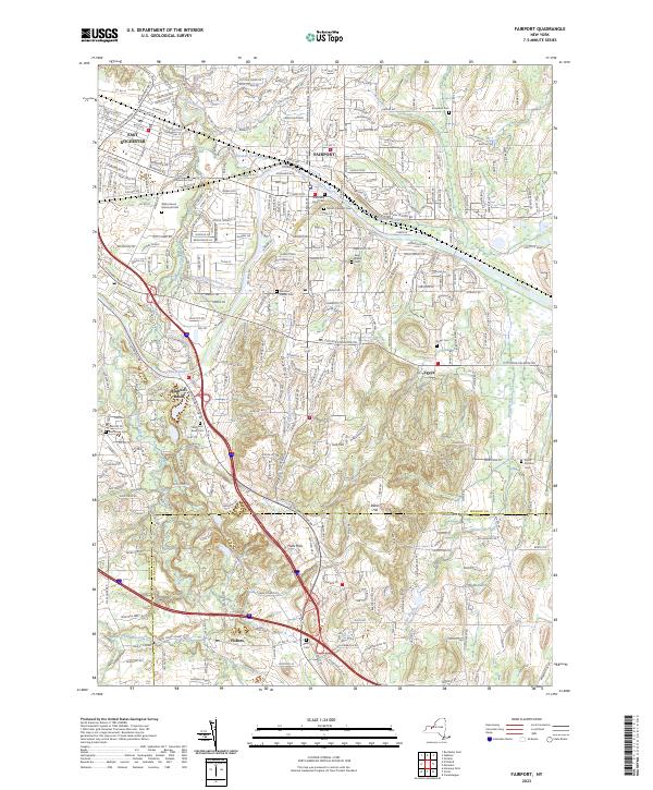 US Topo 7.5-minute map for Fairport NY