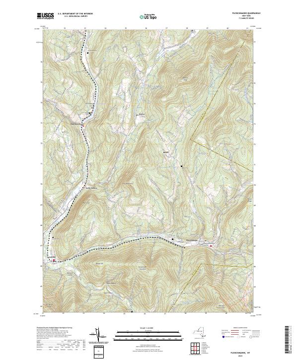 US Topo 7.5-minute map for Fleischmanns NY