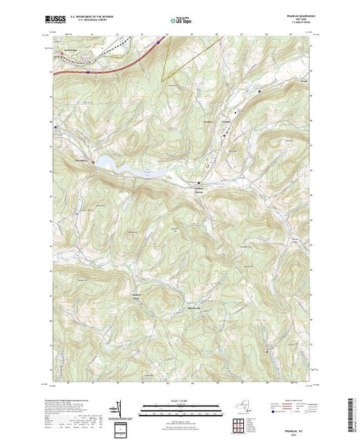 US Topo 7.5-minute map for Franklin NY – American Map Store