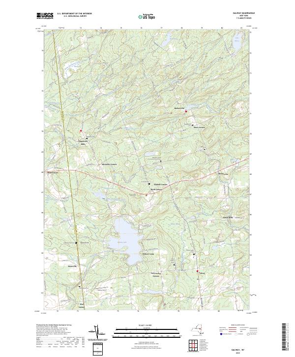 US Topo 7.5-minute map for Galway NY