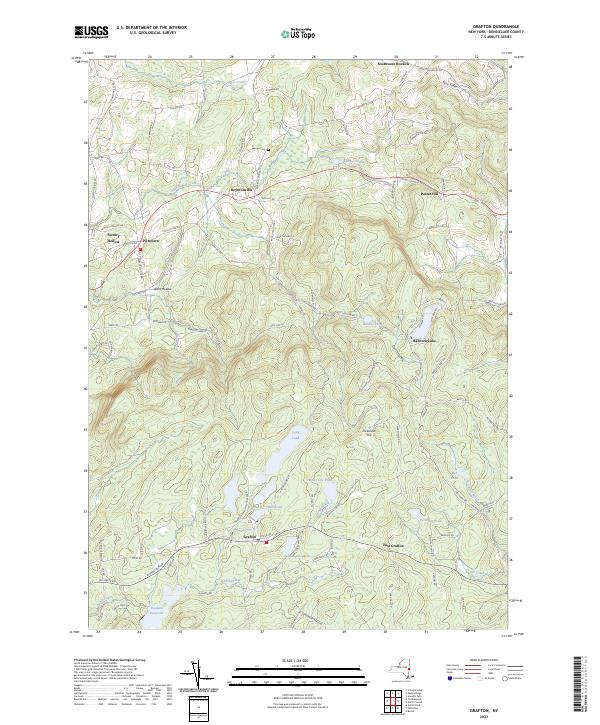 US Topo 7.5-minute map for Grafton NY