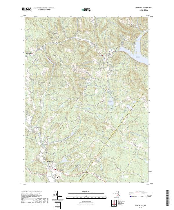 US Topo 7.5-minute map for Grahamsville NY