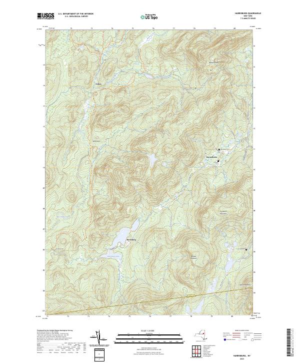 US Topo 7.5-minute map for Harrisburg NY