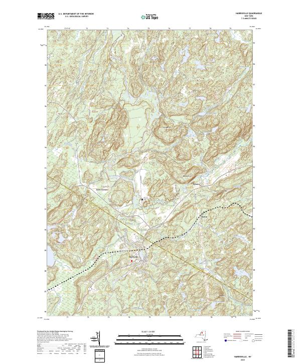 US Topo 7.5-minute map for Harrisville NY