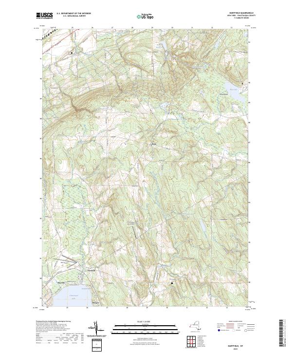 US Topo 7.5-minute map for Hartfield NY