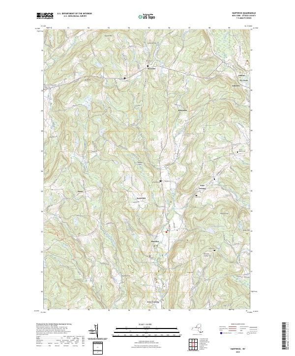 US Topo 7.5-minute map for Hartwick NY