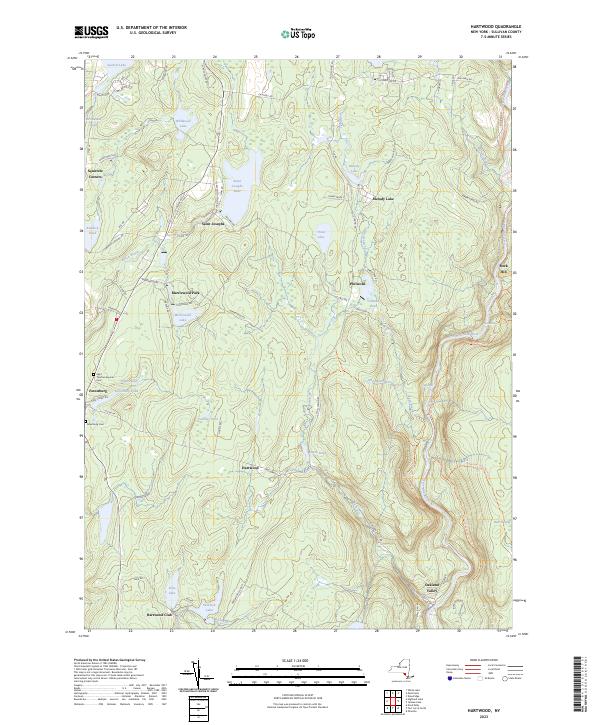 US Topo 7.5-minute map for Hartwood NY