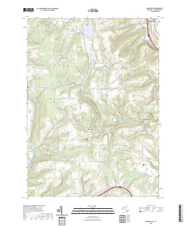 US Topo 7.5-minute map for Haskinville NY