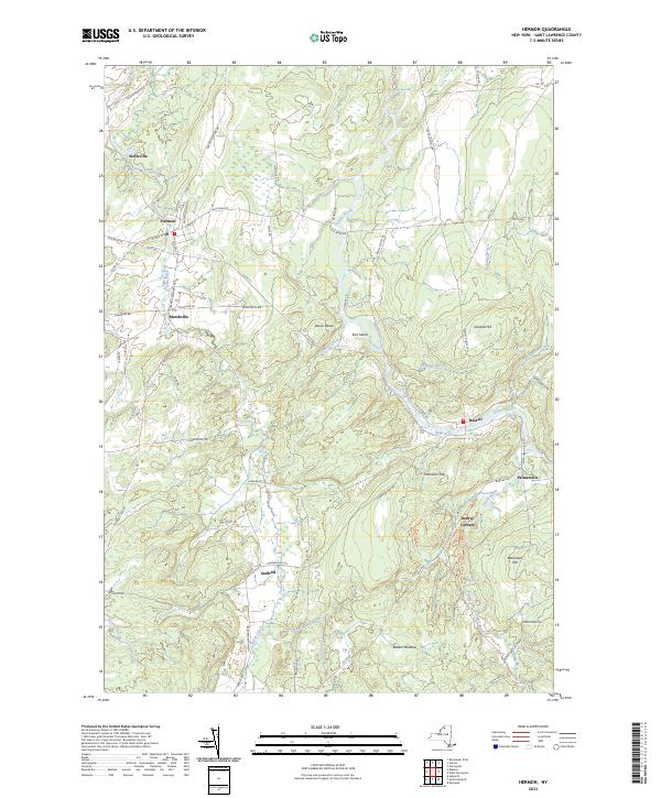 US Topo 7.5-minute map for Hermon NY