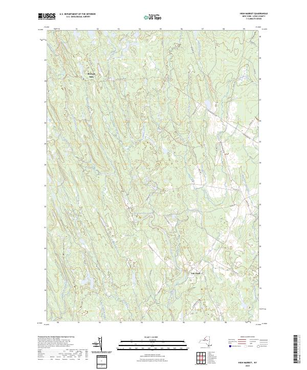 US Topo 7.5-minute map for High Market NY