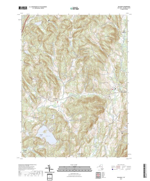 US Topo 7.5-minute map for Hillsdale NY
