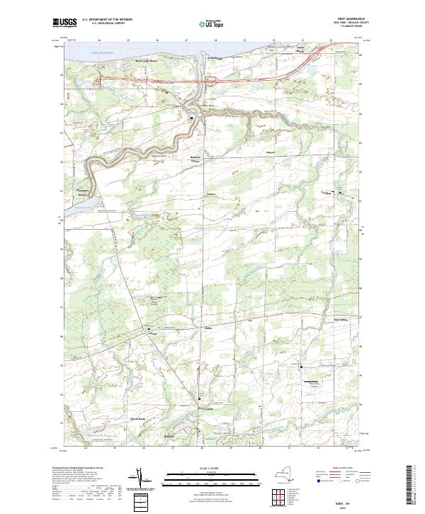 US Topo 7.5-minute map for Kent NY – American Map Store