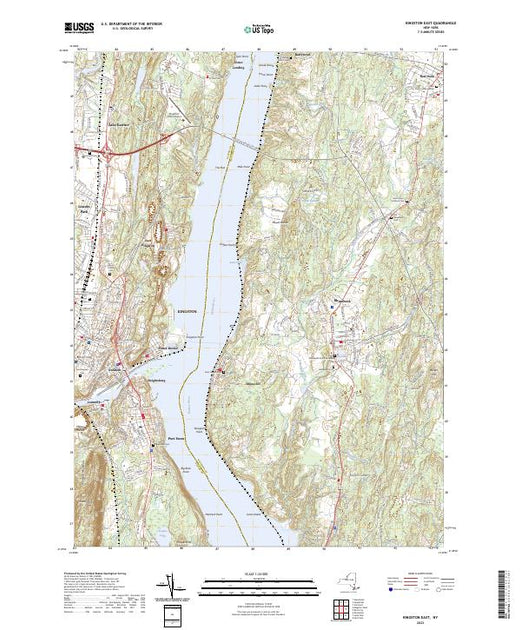 US Topo 7.5-minute map for Kingston East NY – American Map Store