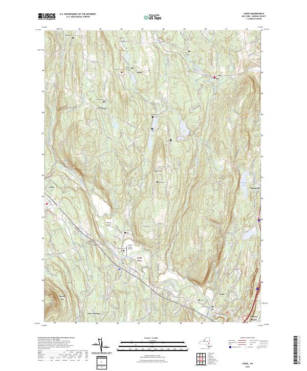 US Topo 7.5-minute map for Leeds NY