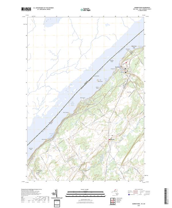 Morris Point Map US Topo 7.5-minute map for Morristown NYON – American Map Store