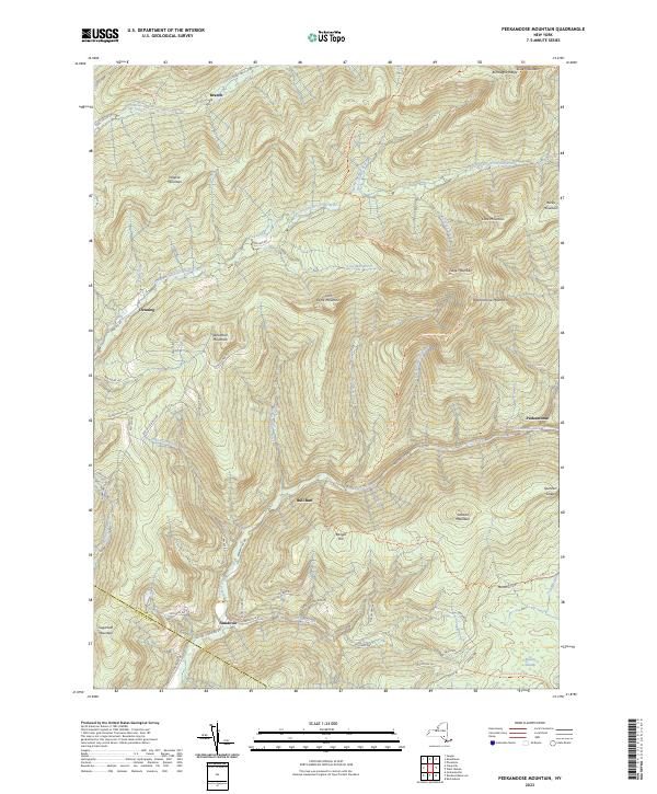 US Topo 7.5-minute map for Peekamoose Mountain NY