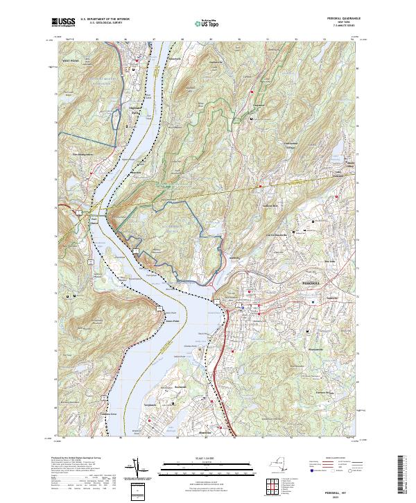 US Topo 7.5-minute map for Peekskill NY – American Map Store