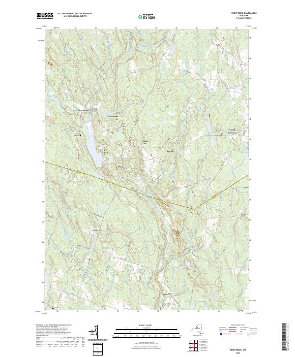 US Topo 7.5-minute map for Point Rock NY