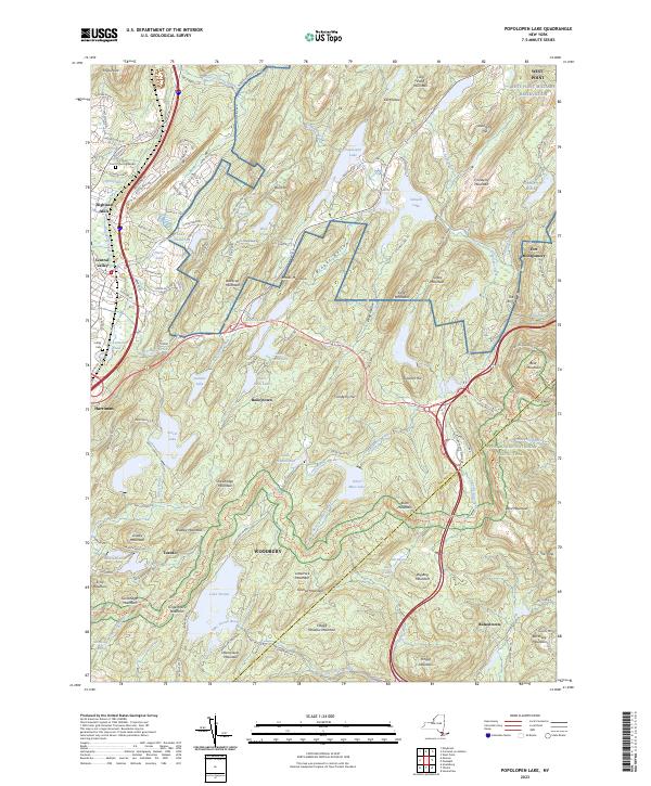 US Topo 7.5-minute map for Popolopen Lake NY