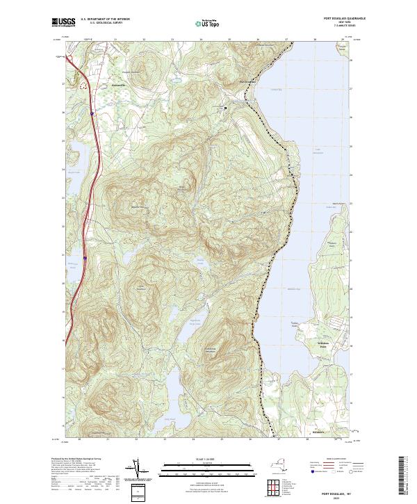 US Topo 7.5-minute map for Port Douglass NY