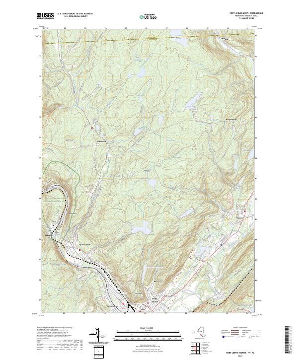 US Topo 7.5-minute map for Port Jervis North NYPA