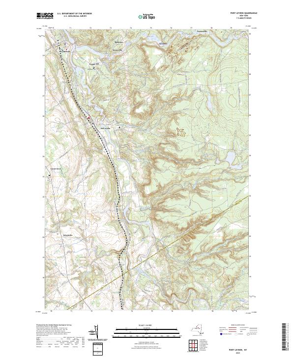 US Topo 7.5-minute map for Port Leyden NY