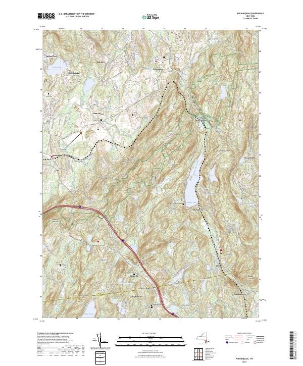 US Topo 7.5-minute map for Poughquag NY