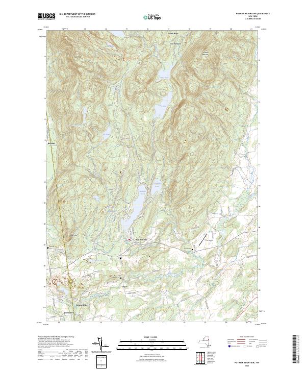 US Topo 7.5-minute map for Putnam Mountain NY