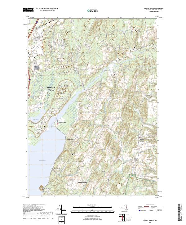 US Topo 7.5-minute map for Quaker Springs NY