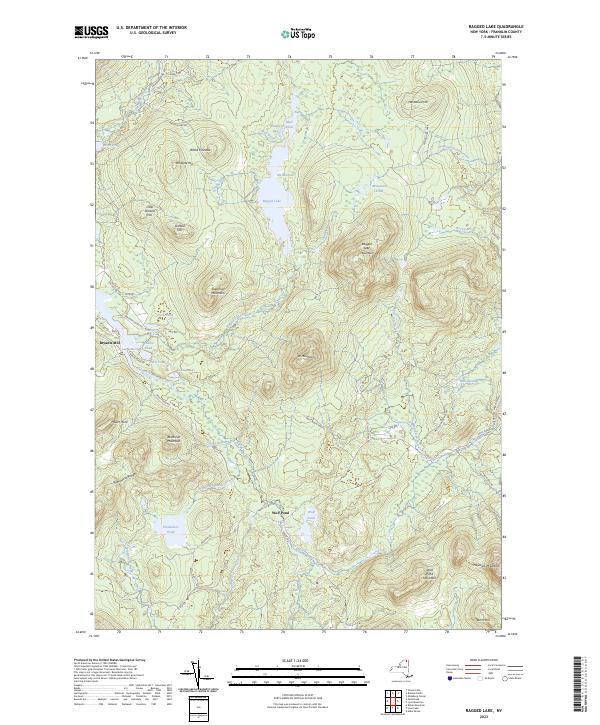 US Topo 7.5-minute map for Ragged Lake NY