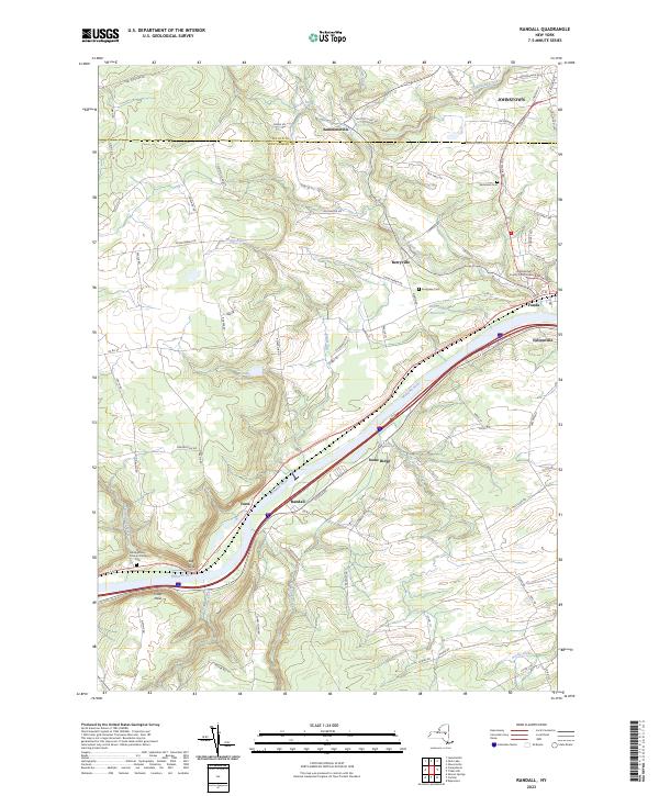 US Topo 7.5-minute map for Randall NY