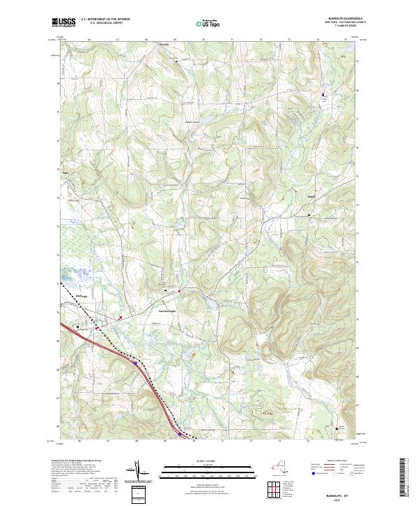 US Topo 7.5-minute map for Randolph NY