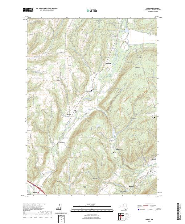 US Topo 7.5-minute map for Rheims NY – American Map Store