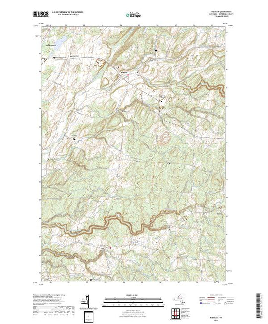 US Topo 7.5-minute map for Rodman NY – American Map Store
