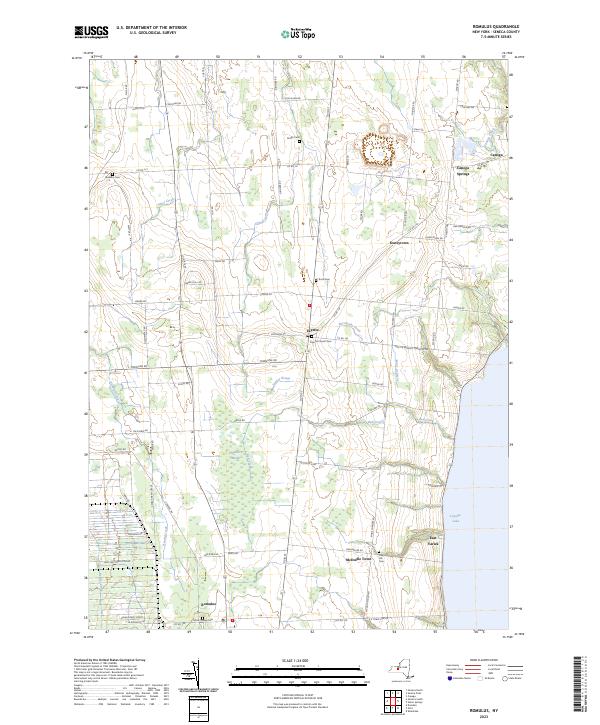 Romulus Map US Topo 7.5-minute map for Romulus NY – American Map Store