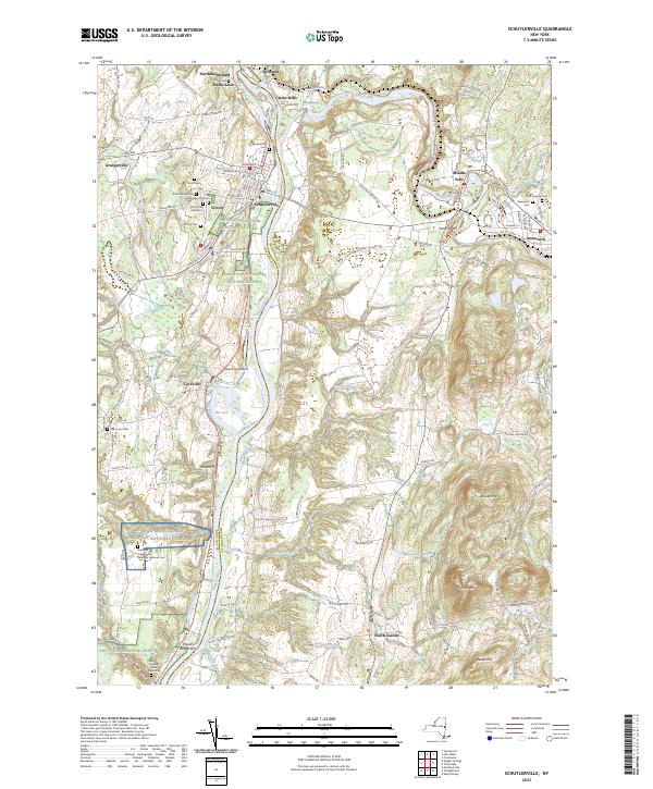 US Topo 7.5-minute map for Schuylerville NY