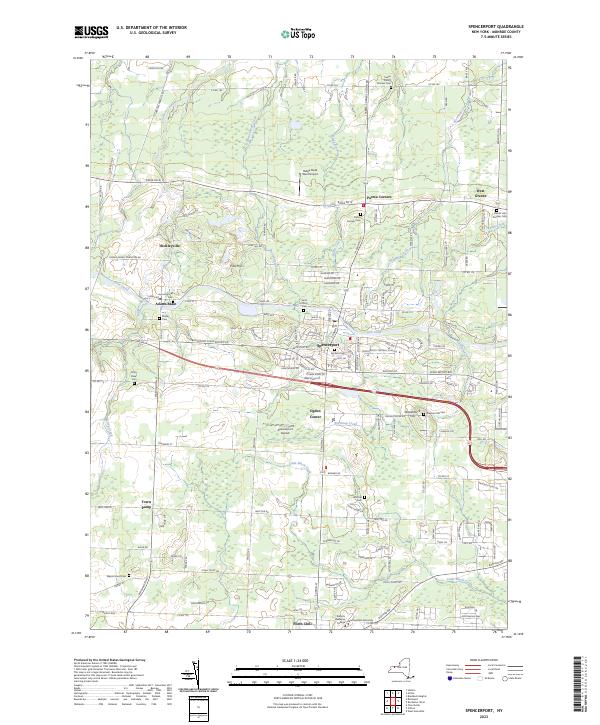 US Topo 7.5-minute map for Spencerport NY – American Map Store