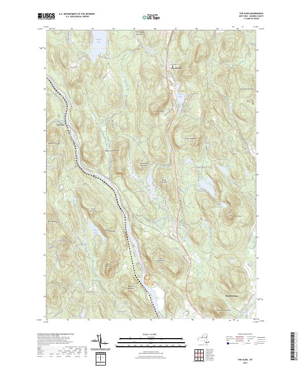 US Topo 7.5-minute map for The Glen NY