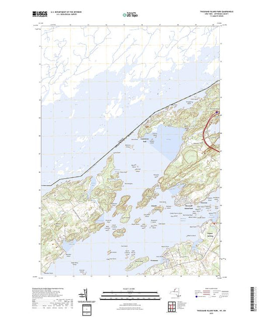 US Topo 7.5-minute map for Thousand Island Park NYON – American Map Store