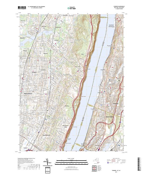 US Topo 7.5-minute map for Yonkers NYNJ