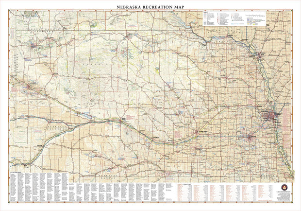 Nebraska Recreation Map by Benchmark Maps