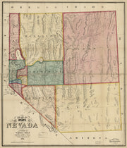 Map of the State of Nevada, 1866