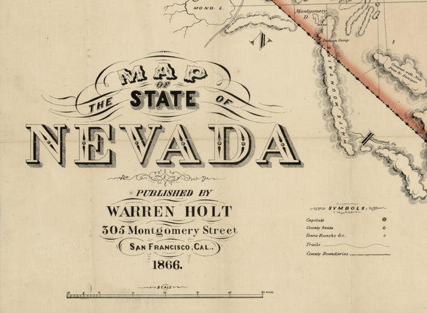 Map of the State of Nevada, 1866