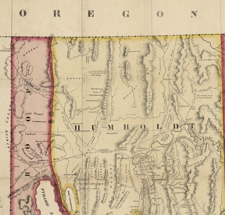 Map of the State of Nevada, 1866